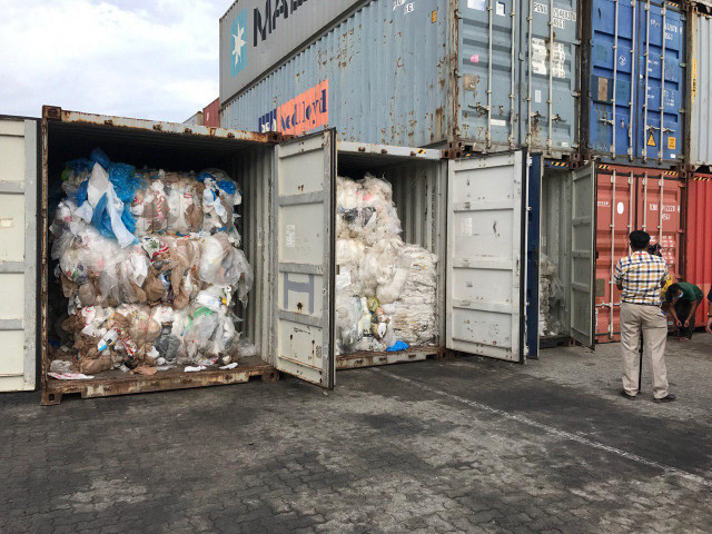 Containers filled with plastic waste discovered at Cambodian port