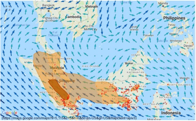 Haze from Indonesian fires spreads across South China Sea 