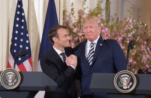 Trump, Macron talk on Syria, Iran over phone