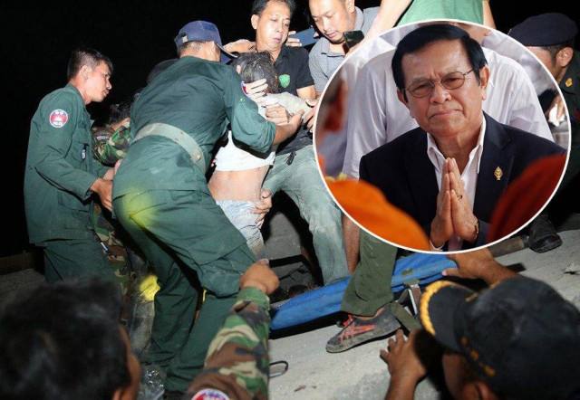 Kem Sokha Sends Condolence Message to Victim’s families in Collapsed Kep Building