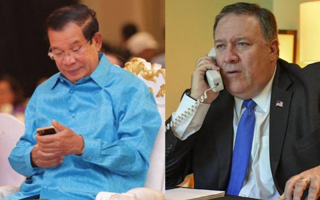 Hun Sen and Pompeo Express Gratitude for Cooperation in Face of COVID-19