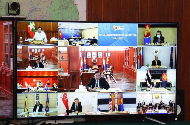 ASEAN Foreign Ministers Hold a Video Conference on COVID-19