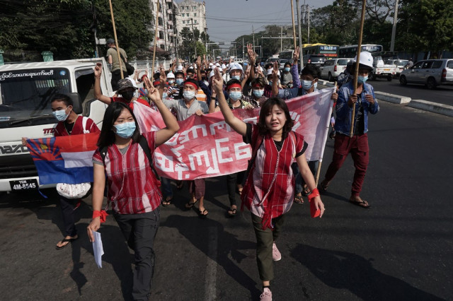 Myanmar anti-coup protests grow as army broadens internet crackdown