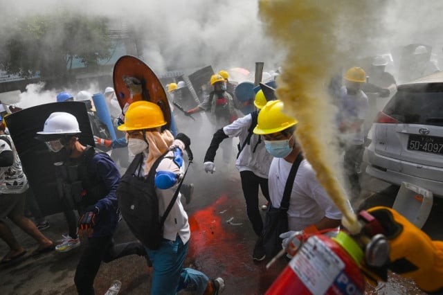 Six dead as Myanmar security forces fire at protesters