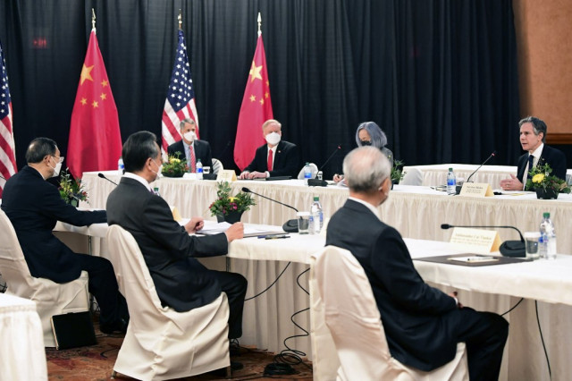 Tough talk at first face-to-face US, China meeting in Biden era