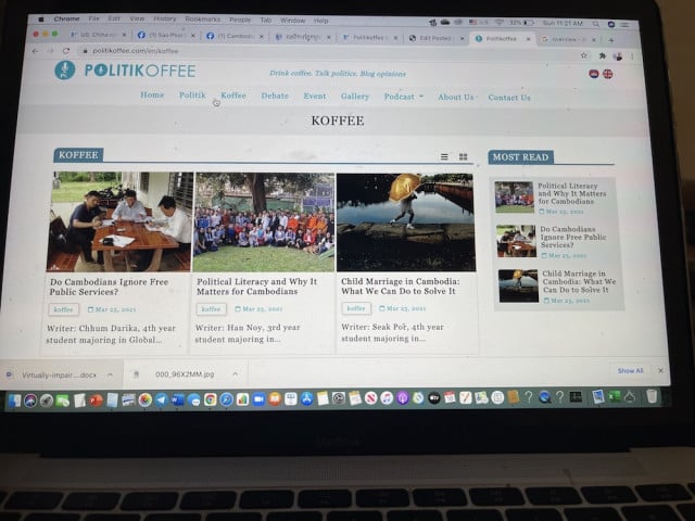Politikoffee Launches a Website to Help Young Cambodians Share their Opinions