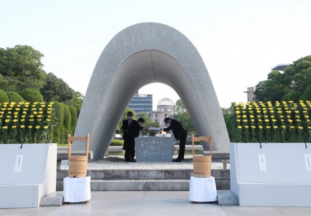 Japan marks Hiroshima bomb anniversary with low-key ceremonies