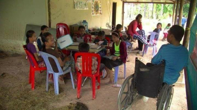 Teacher Battles Disability to Teach Poor Children