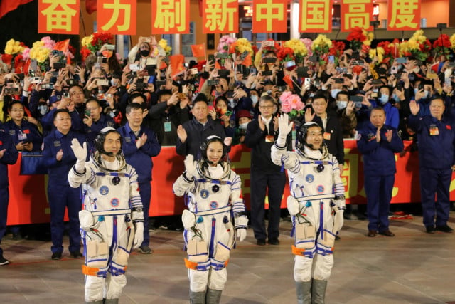 Three Chinese astronauts return to Earth after six months in space