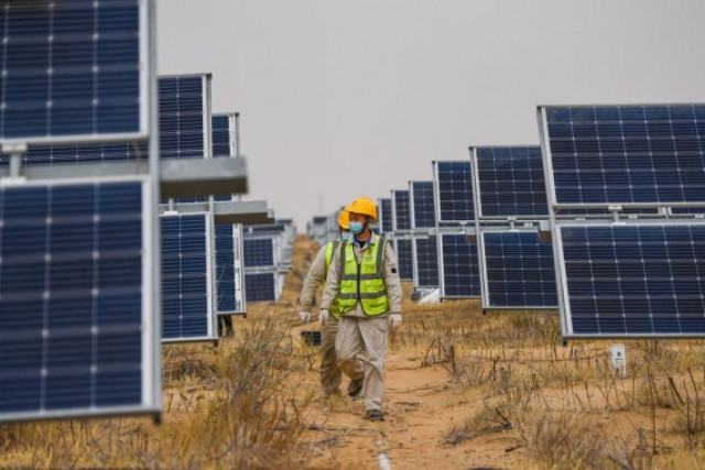 Scarred coal-mining landscape restored by solar power