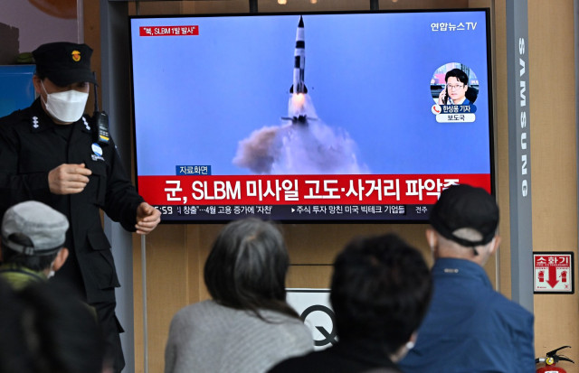 North Korea fires submarine-launched missile after US nuclear warning