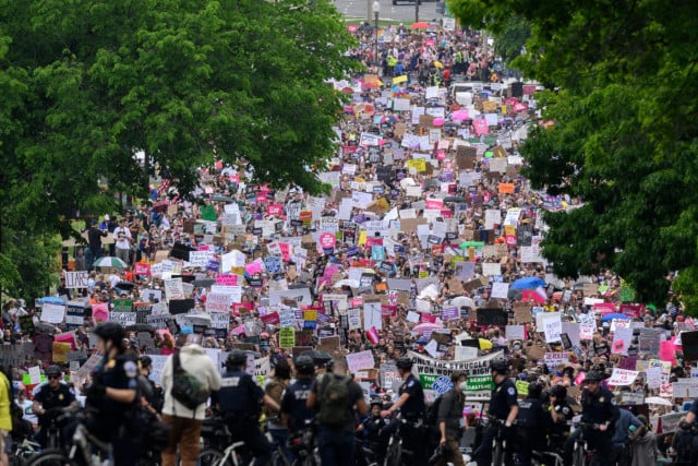 'My body my choice': Thousands rally across US for abortion rights