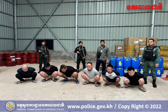 Preah Sihanouk: Seven Chinese Nationals Arrested for Producing Drugs