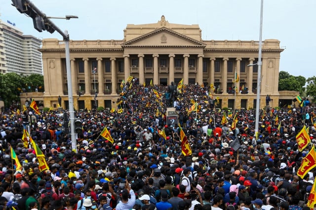 Sri Lanka's president to quit after chased from home