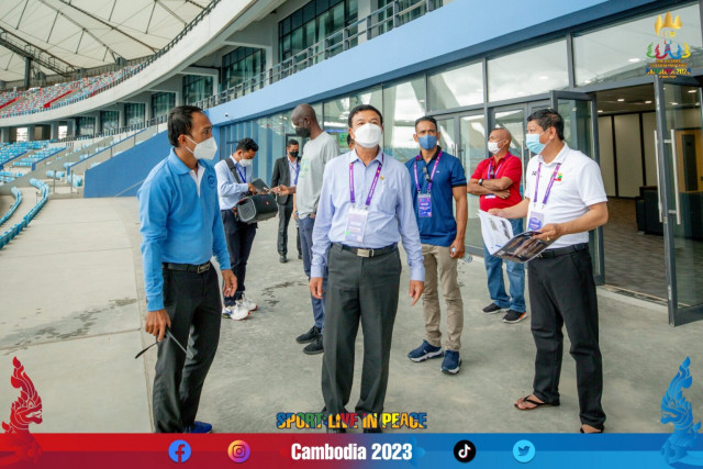 Myanmar Sports Minister Lauds Cambodia's Sport Infrastructures