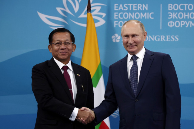 Putin meets Myanmar junta chief, hails 'positive' ties