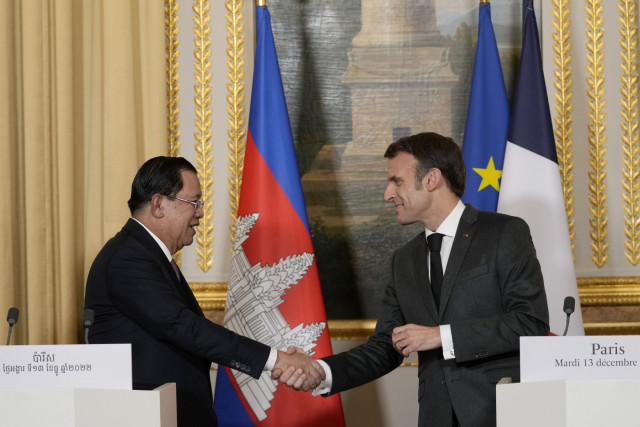Hun Sen and Macron Agree on Development and Ukraine