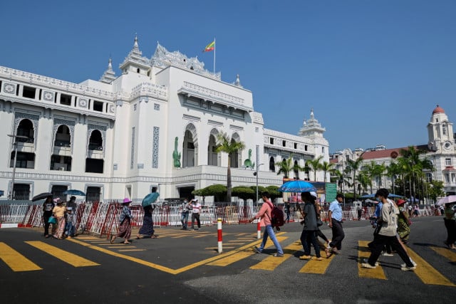 Myanmar streets empty in protest on coup anniversary