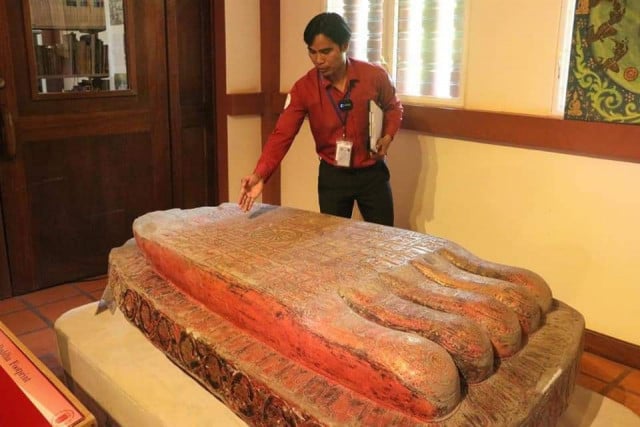 Buddha Footprint on Display for Public