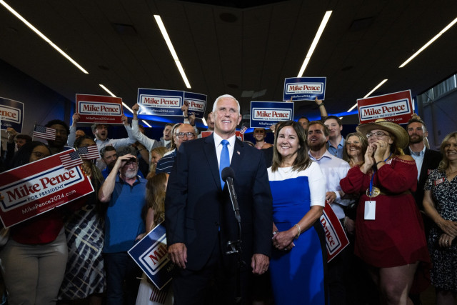 Pence Bids to Topple Trump as Republican 2024 Frontrunner