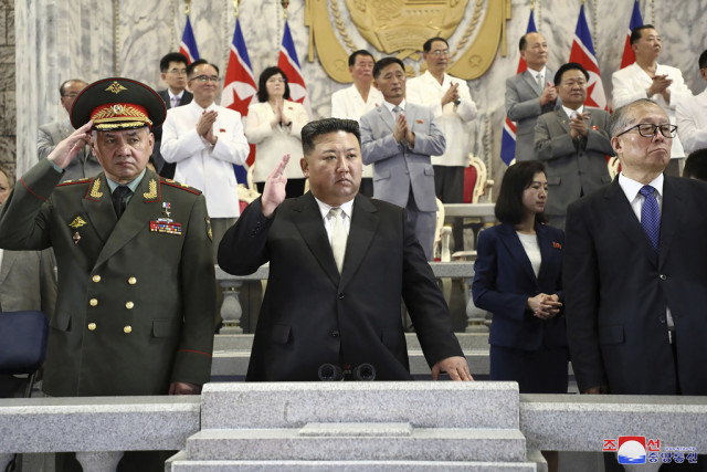 Russian and Chinese Delegates Join North Korean Leader Kim at a Parade Showing His Newest Missiles