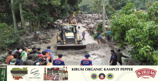 At least 12 people are missing after heavy rain triggers a landslide and flash floods in Indonesia