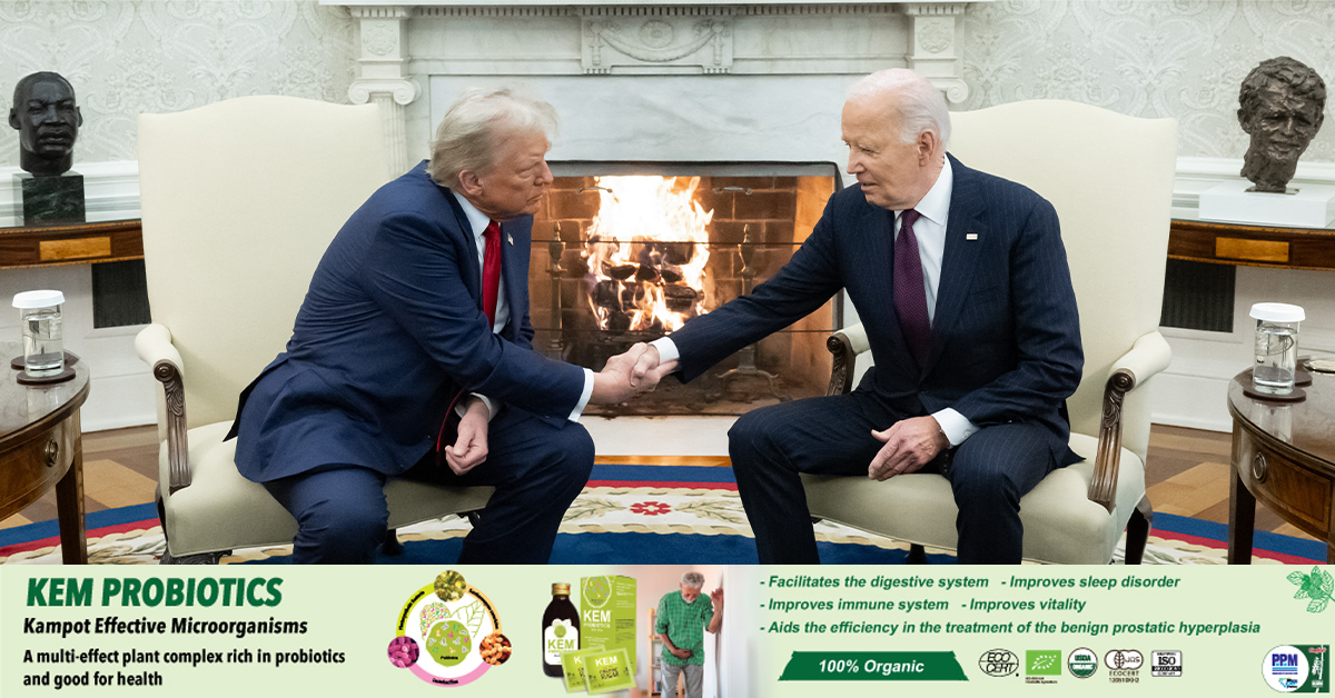 'Welcome Back': Trump, Biden Shake Hands In White House| Cambodianess